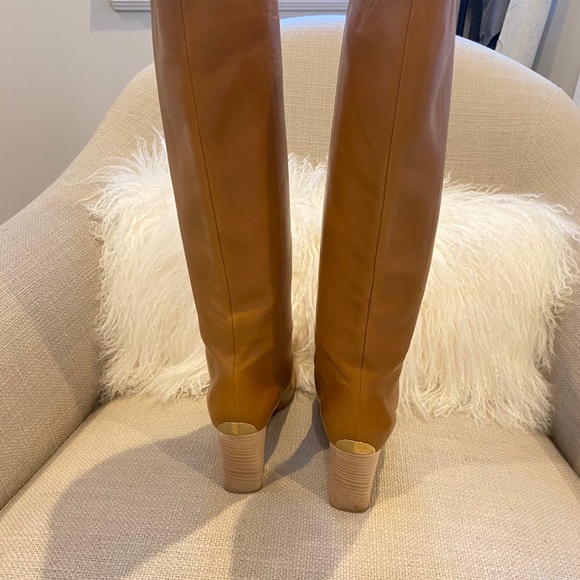 Chloe Knee High Brown Boots - Picture 2 of 10